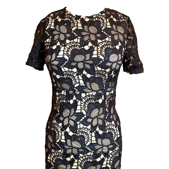 Long Fitted Black Lace Over a Neutral Slip. 🖤 Size Medium Sexy Dress - Picture 6 of 12